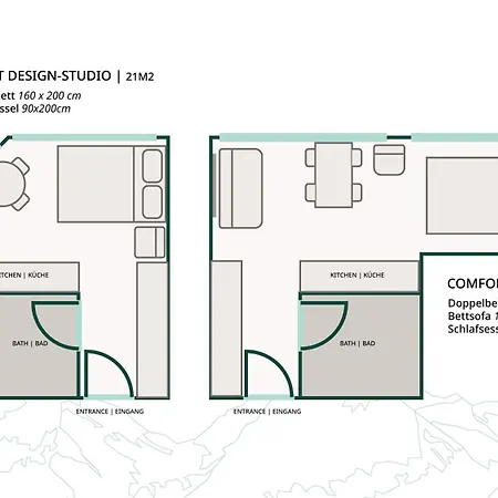 2 Design-studios Im Zentrum By Vacations شقة *